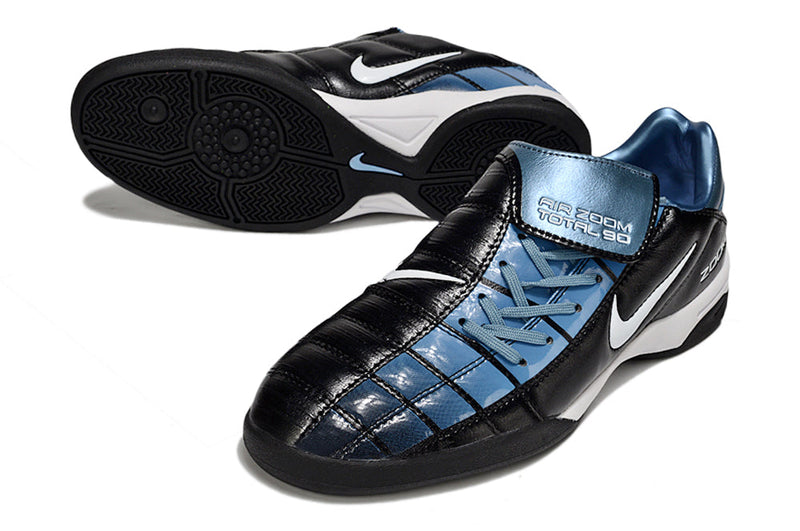 Chuteira Futsal Nike Total 90 IC Preto e Azul
