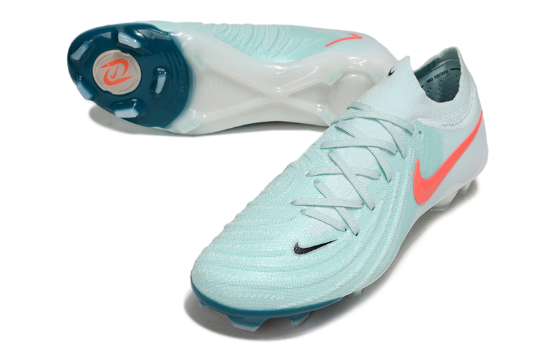 Chuteira Campo Nike Phantom GX 2 Elite FG Branca, Verde e Laranja "Mad Energy"