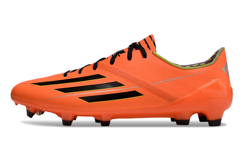 Chuteira Campo Adidas F50 Adizero FG Laranja e Preto