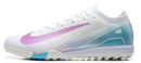 Chuteira Society Nike Air Zoom Mercurial Vapor 16 Elite TF Branca, Azul e Roxo