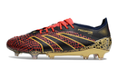 Chuteira Campo Adidas Predator Elite FG Preta, Vermelha e Dourado