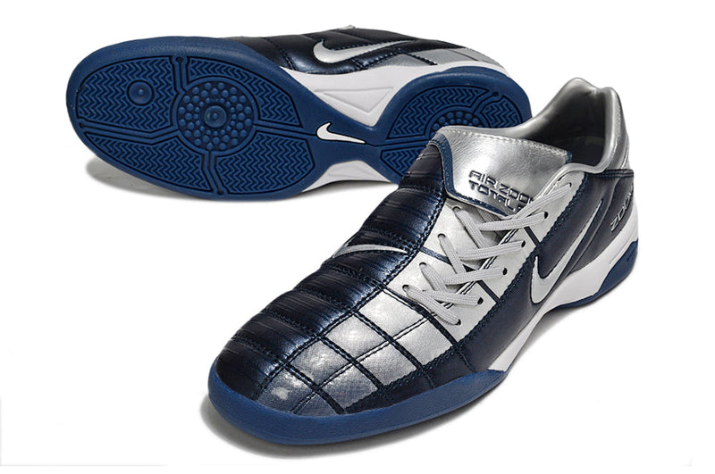 Chuteira Futsal Nike Total 90 IC Azul e Prata