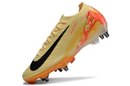 Chuteira Campo Nike Air Zoom Mercurial Vapor 16 Elite Trava Mista Amarelo e Laranja "Mbappé"