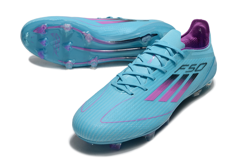 Chuteira Campo Adidas F50 FG Azul e Roxo