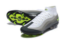 Chuteira Campo Nike Air Zoom Mercurial Superfly 10 Elite FG Branca, Cinza e Verde