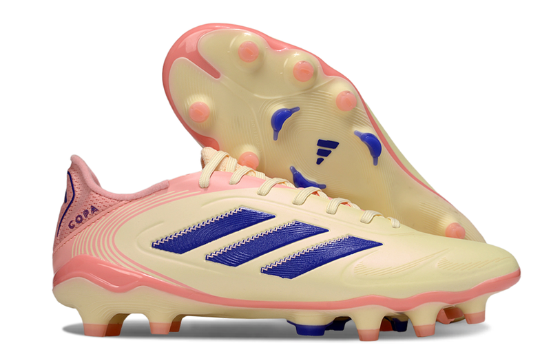 Chuteira Campo Adidas Copa Pure II Elite FG Amarelo, Rosa e Azul