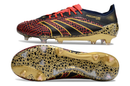 Chuteira Campo Adidas Predator Elite FG Preta, Vermelha e Dourado