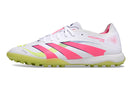 Chuteira Society Adidas Predator Elite TF Branco, Rosa e Verde "Celestial Victory'