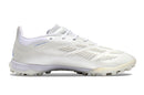 Chuteira Infantil Society Adidas Predator Elite TF Branca e Azul "Kvara Pack"