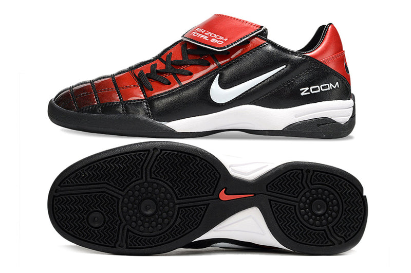 Chuteira Futsal Nike Total 90 IC Preto e Vermelho