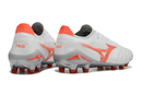 Chuteira Campo Mizuno Morelia Neo 4 Beta FG Branca e Laranja