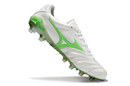 Chuteira Campo Mizuno Morelia Neo 4 Beta FG Branca e Verde
