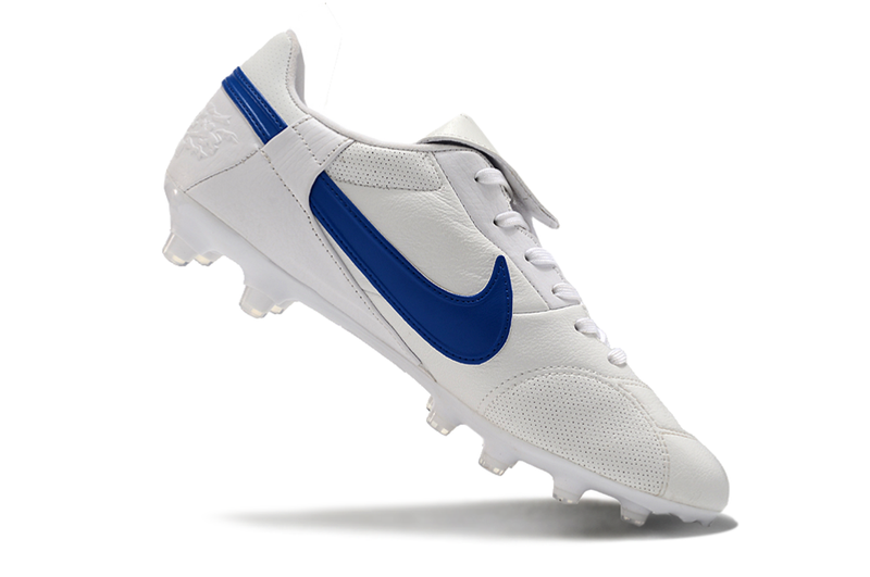 Chuteira Campo Nike Premier 3 FG Branca e Azul
