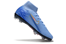 Chuteira Campo Nike Air Zoom Mercurial Superfly 10 Elite FG Azul e Vermelho