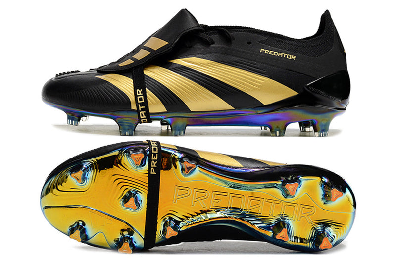 Chuteira Campo Adidas Predator FT 30 Elite FG Preta e Dourado