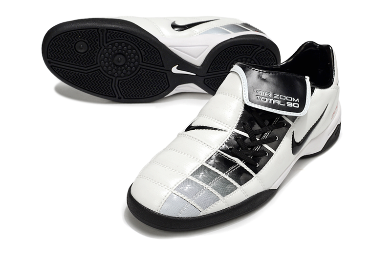 Chuteira Futsal Nike Total 90 IC Branco e Preto