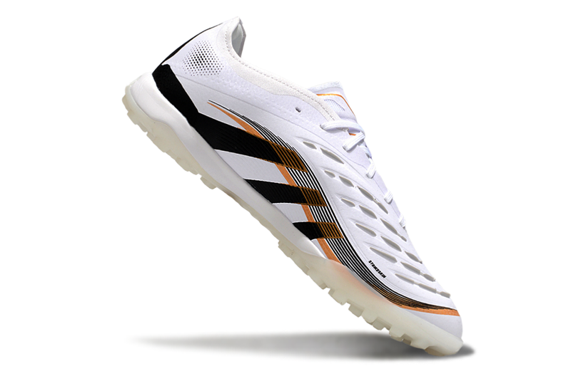 Chuteira Society Adidas Predator Elite TF Branco, Preto e Dourado "TEAMGEIST"