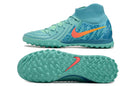 Chuteira Infantil Society Nike Phantom Luna 2 Elite TF Azul e Verde "Vortex Pack"
