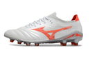 Chuteira Campo Mizuno Morelia Neo 4 Beta FG Branca e Laranja