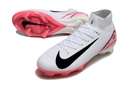 Chuteira Campo Nike Air Zoom Mercurial Superfly 10 Elite FG Branca e Rosa