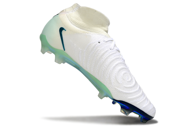Chuteira Campo Nike Phantom Luna 2 Elite FG Branca e Verde "Chromatic"