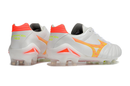 Chuteira Campo Mizuno Morelia Neo 4 Beta FG Branca e Laranja
