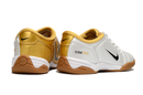 Chuteira Futsal Nike Total 90 IC Branco e Dourado