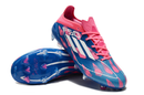 Chuteira Infantil Campo Adidas F50 FG Rosa, Azul e Branca "Reemergence Pack"