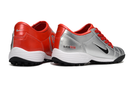 Chuteira Society Nike Total 90 TF Prata e Vermelha