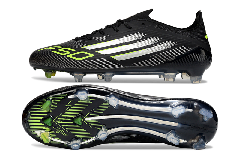 Chuteira Campo Adidas F50 FG Preta e Verde
