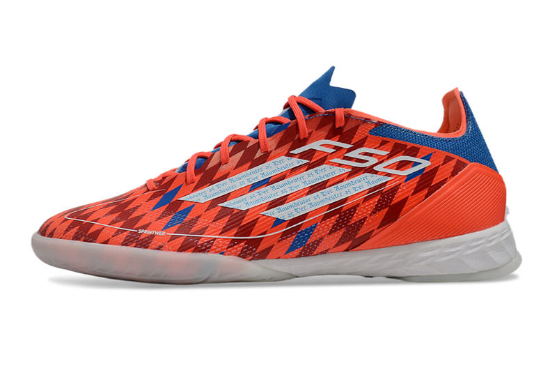 Chuteira Futsal Adidas F50 IC Vermelha e Azul