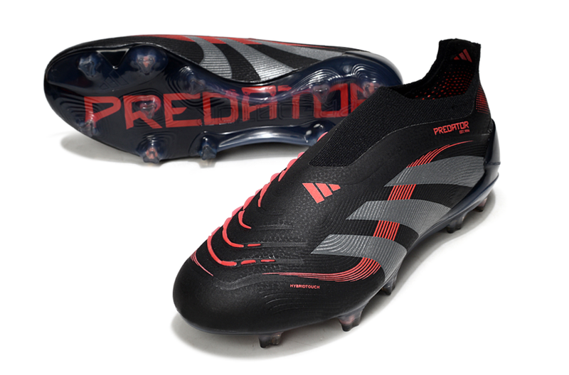 Chuteira Campo Adidas Predator LL Elite FG Preta e Vermelha "Stealth Victory"
