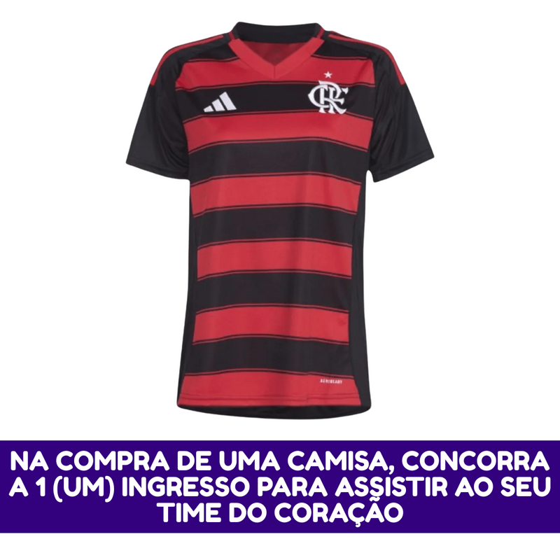 LANÇAMENTO Camisa Feminina Flamengo I 2025