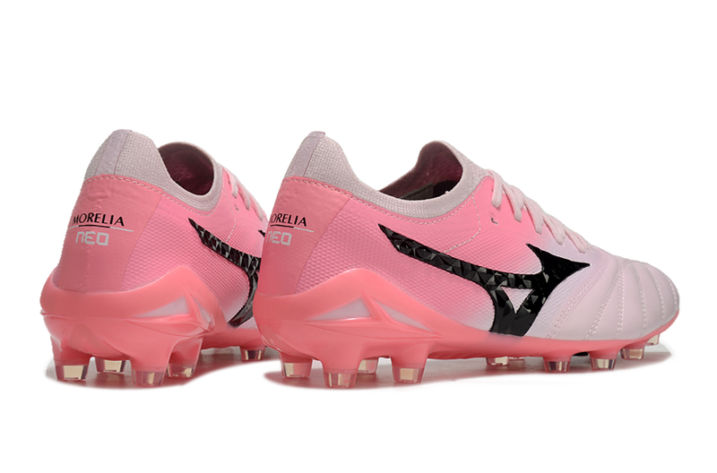 Chuteira Campo Mizuno Morelia Neo 4 Beta FG Rosa e Preto