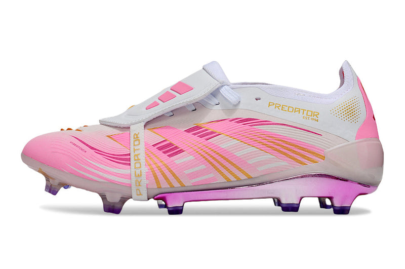 Chuteira Campo Adidas Predator FT 30 Elite FG Branco e Rosa