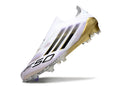 Chuteira Campo Adidas F50+ LL FG Branca e Dourada