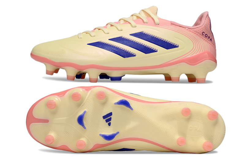 Chuteira Campo Adidas Copa Pure II Elite FG Amarelo, Rosa e Azul