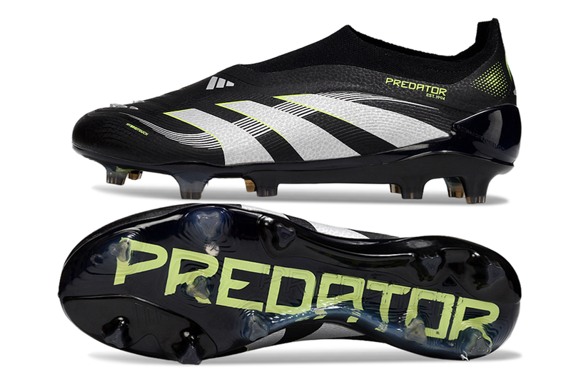 Chuteira Campo Adidas Predator LL Elite FG Preto, Branco e Verde