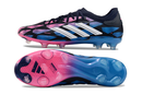 Chuteira Campo Adidas Copa Pure II + FG Preta, Azul e Rosa "Re-Emergence Pack"