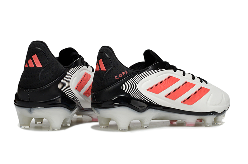 Chuteira Campo Adidas Copa Pure II Elite FG Branca, Vermelha e Preta