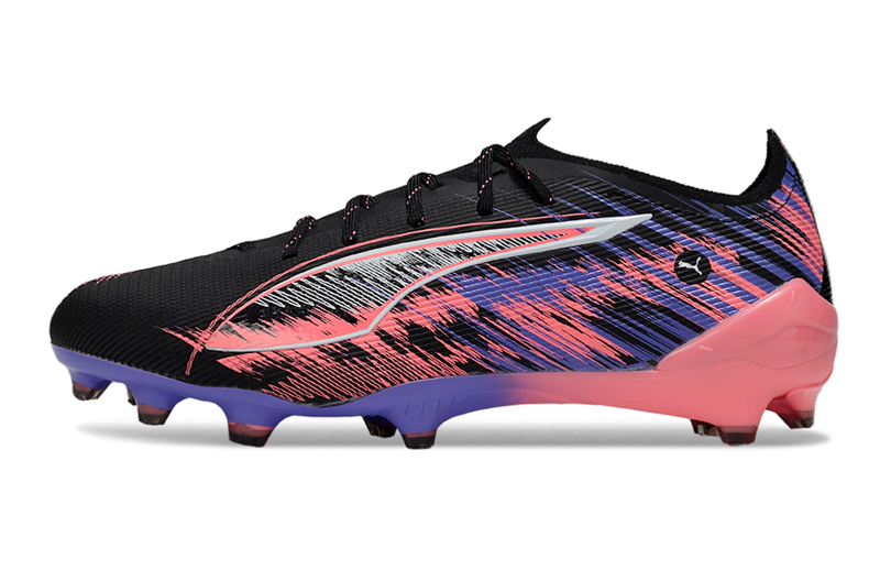 Chuteira Campo Puma Ultra 5 Ultimate FG Preto, Rosa e Roxo