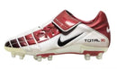 Chuteira Campo Nike Total 90 FG Branca e Vermelha