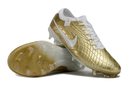 Chuteira Campo Nike Tiempo Legend 10 Elite FG Dourada e Branca
