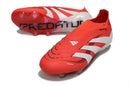 Chuteira Campo Adidas Predator LL Elite FG Vermelha e Branca "Pure Victory"