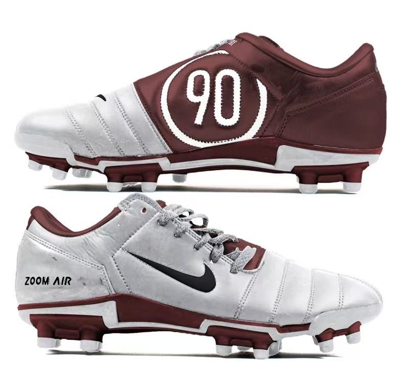 Chuteira Campo Nike Total 90 FG Cinza e Bordo
