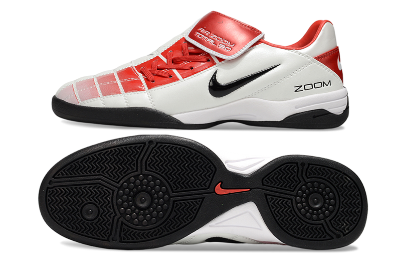 Chuteira Futsal Nike Total 90 IC Branco e Vermelho