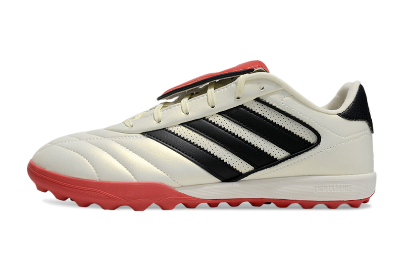 Chuteira Society Adidas Copa Gloro TF Bege, Vermelho e Preto