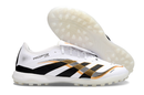 Chuteira Society Adidas Predator League Elite TF Branco, Preto e Dourado "TEAMGEIST"