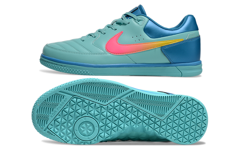 Chuteira Futsal Nike 5 StreetGato IC Verde, Azul e Laranja