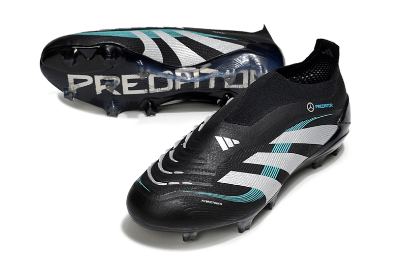 Chuteira Campo Adidas Predator LL Elite FG Preto, Branco e Azul